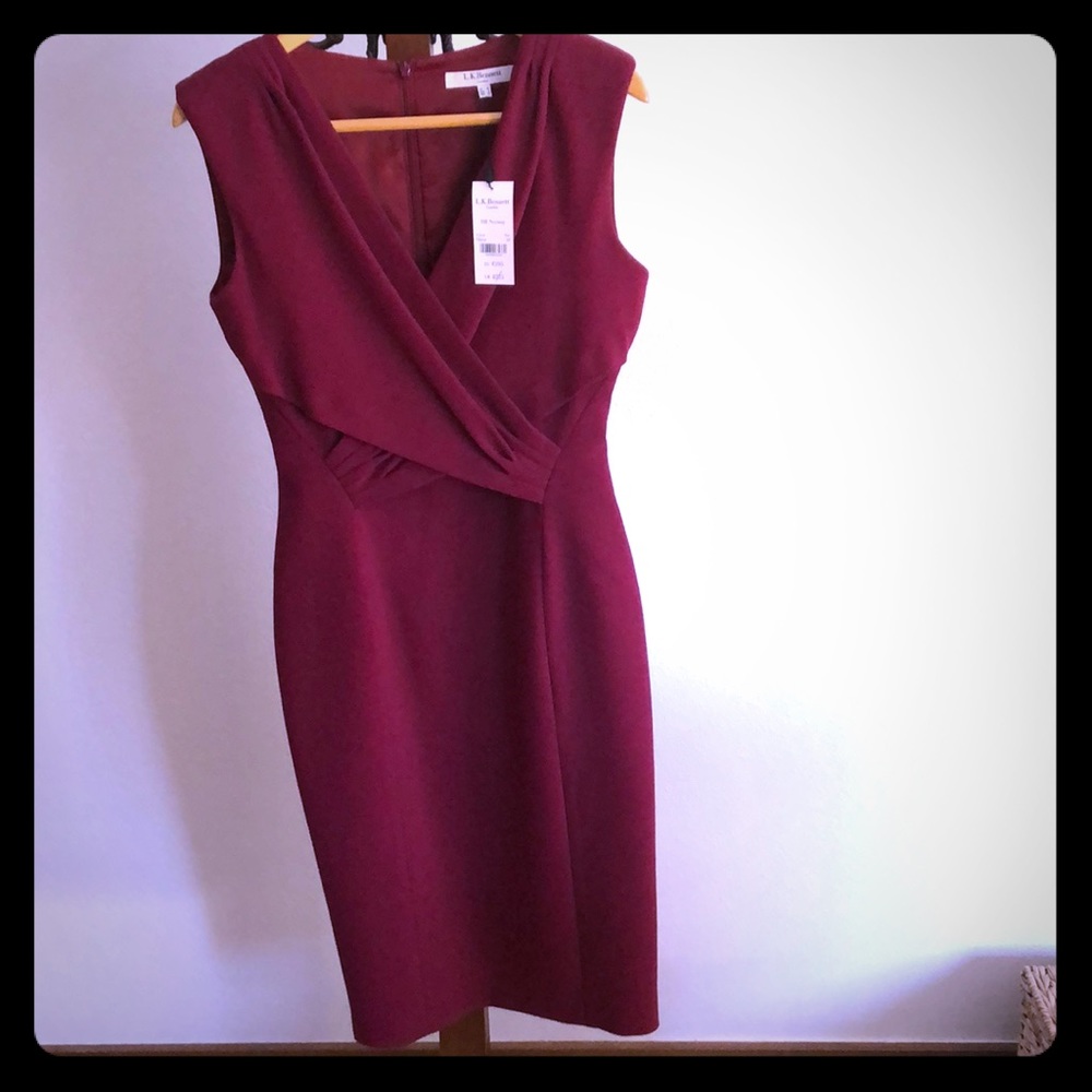 LK Bennett crimson cocktail dress